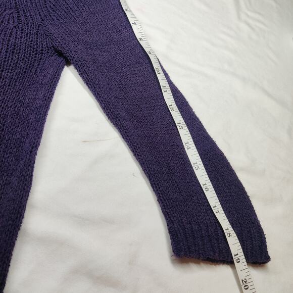 Moth Anthropologie Purple Embroidered Preppy Saddleback Horse Sweater Small Twee - Picture 13 of 14